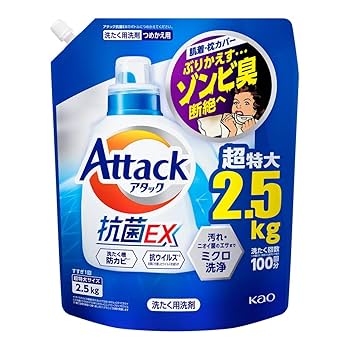Amazon | 花王 アタック抗菌EX 詰替 超特大 2500g | アタック